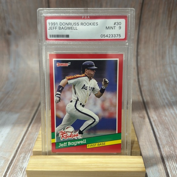 1991 Donruss Rookies Jeff Bagwell #30 PSA Mint 9 Baseball Card Item #ME566 - Picture 1 of 3